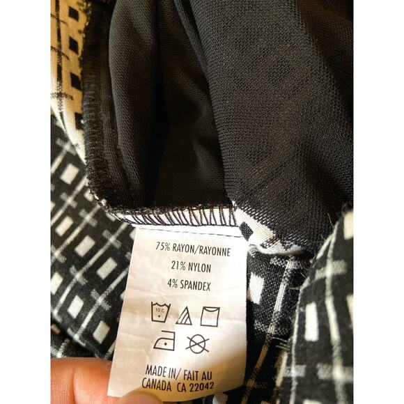 Margaret M‎ Slimming Pants- Size Medium M Black and White EUC - Picture 4 of 5